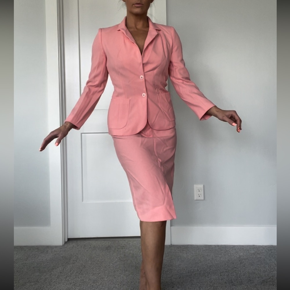 Vintage “Up Stage” Pink Skirt and Blazer Outfit